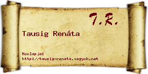Tausig Renáta névjegykártya